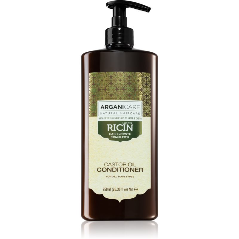 Arganicare Ricin hydratačný a vyživujúci kondicionér pre podporu rastu vlasov pre všetky typy vlasov 750 ml