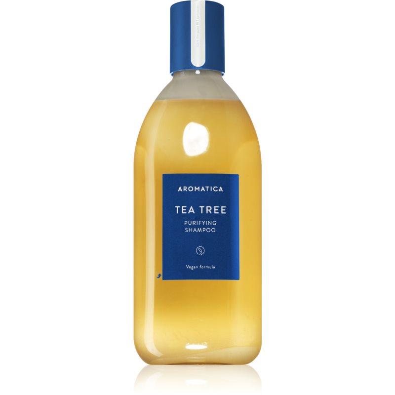 AROMATICA Tea Tree Balancing hĺbkovo čistiaci šampón pre mastnú pokožku hlavy 400 ml