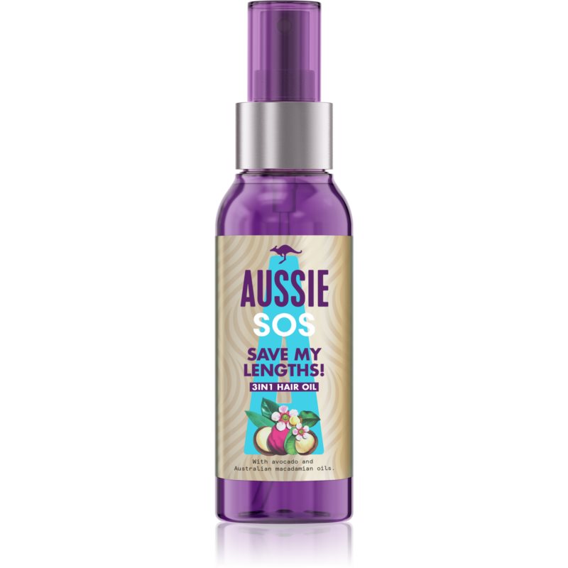 Aussie SOS Save My Lengths! 3in1 Hair Oil vyživujúci olej na vlasy 100 ml