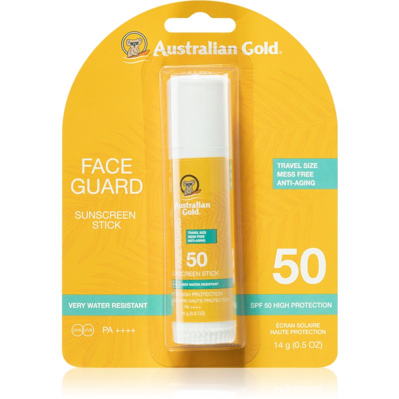 Australian Gold Face Guard lokálna ochrana pred slnečným žiarením v tyčinke SPF 50 15 ml