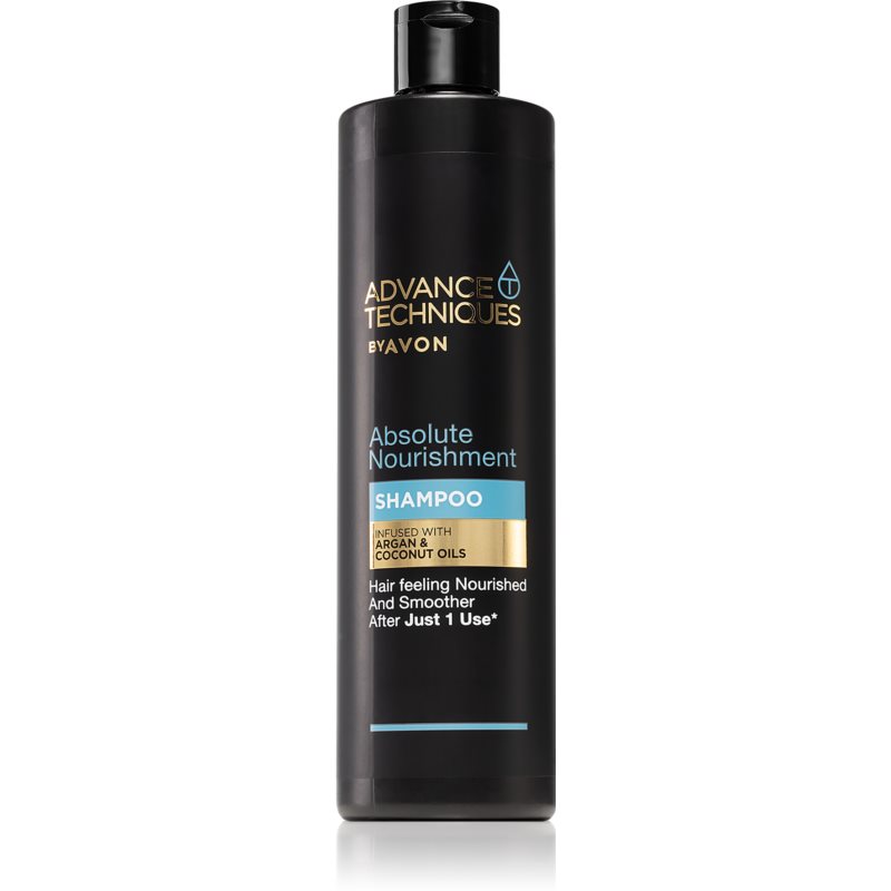 Avon Advance Techniques Absolute Nourishment vyživujúci šampón s marockým arganovým olejom pre všetky typy vlasov 400 ml