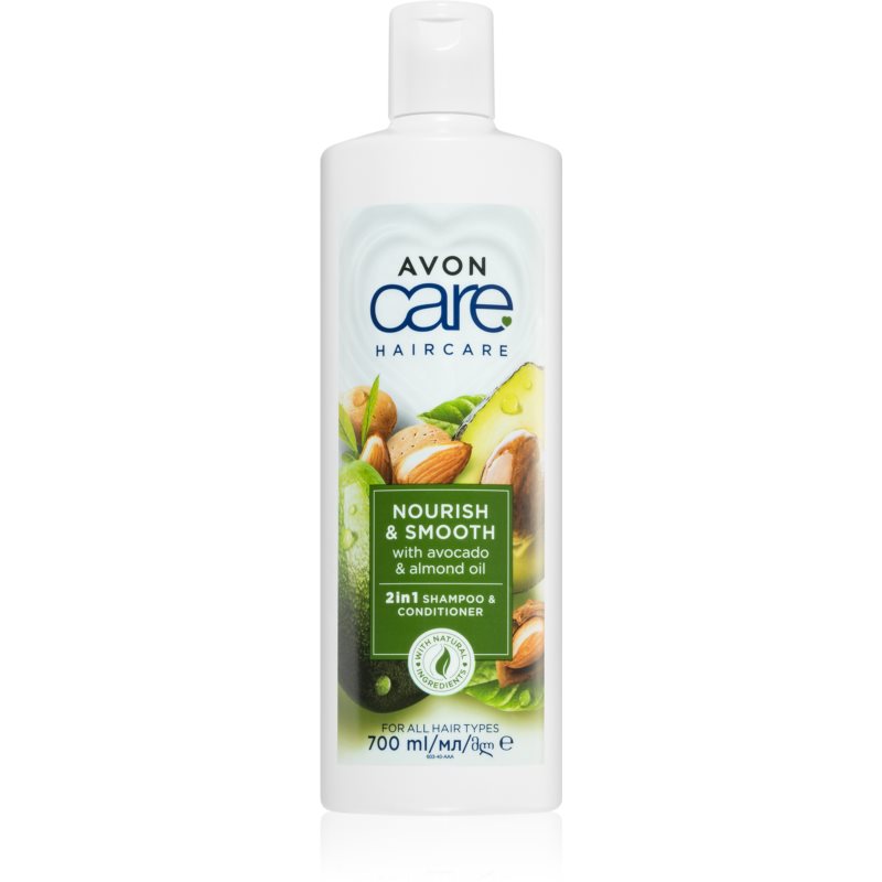Avon Care Nourish  Smooth šampón a kondicionér 2 v1 s vyživujúcim účinkom 700 ml