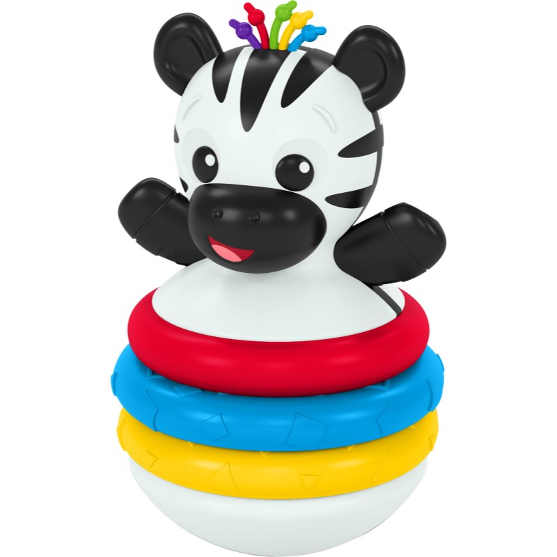 Baby Einstein Stack  Wobble Zen Zebra hračka s hryzadielkom 3 m 1 ks