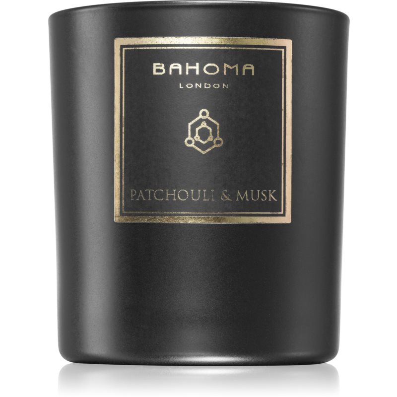 Bahoma London Obsidian Black Collection Patchouli  Musk vonná sviečka 220 g