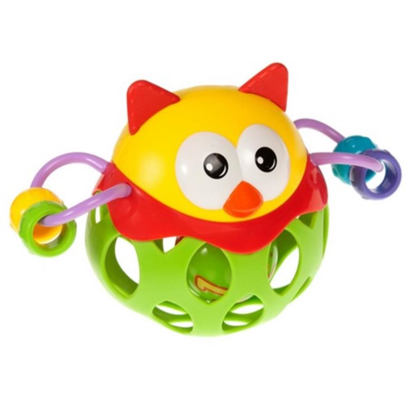 Bam-Bam Rattle aktivity hračka s hrkálkou 6m Owl 1 ks