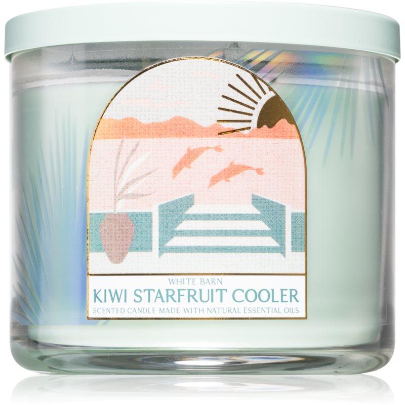 Bath  Body Works Kiwi Starfruit Cooler vonná sviečka s esenciálnymi olejmi I. 411 g