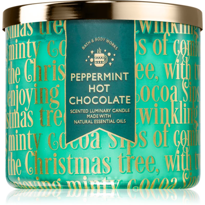 Bath  Body Works Peppermint Hot Chocolate vonná sviečka 411 g