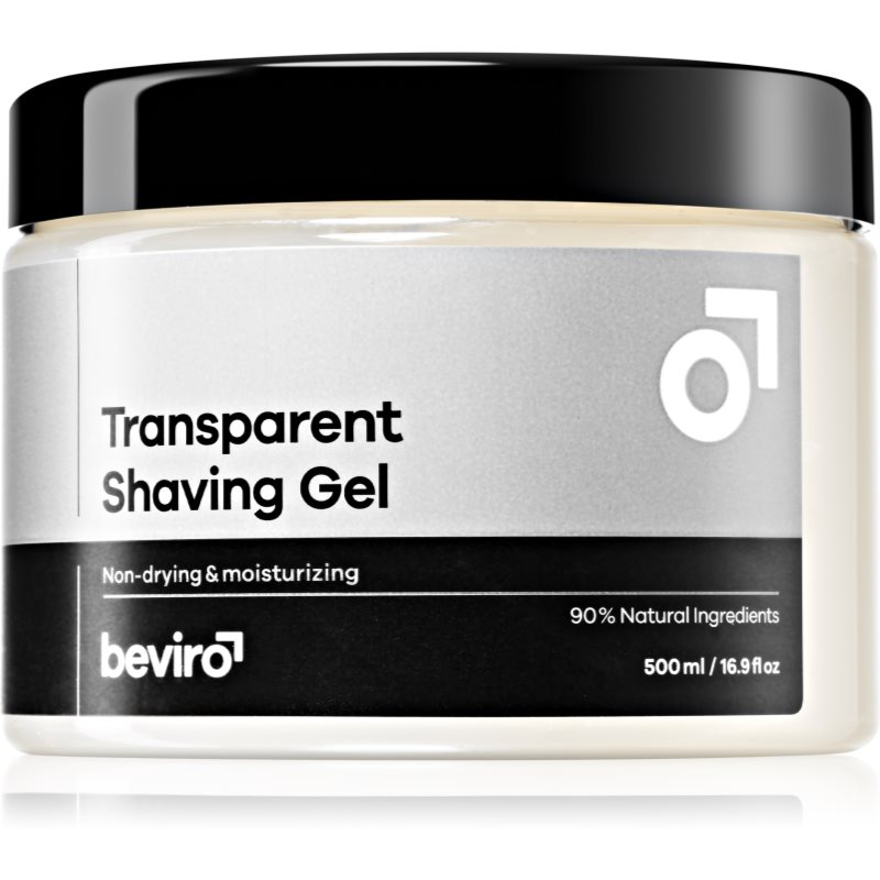 Beviro Transparent Shaving Gel gél na holenie pre mužov 500 ml