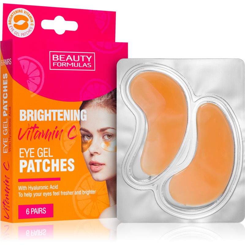 Beauty Formulas Vitamin C rozjasňujúca maska na oči 6x2 ks