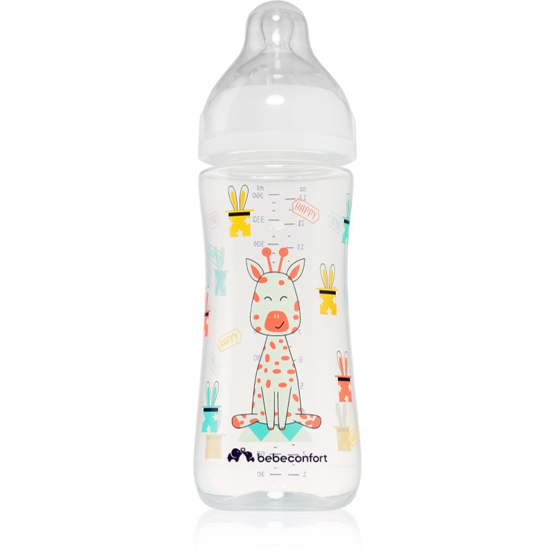 Bebeconfort Emotion White dojčenská fľaša Giraffe 6m  360 ml