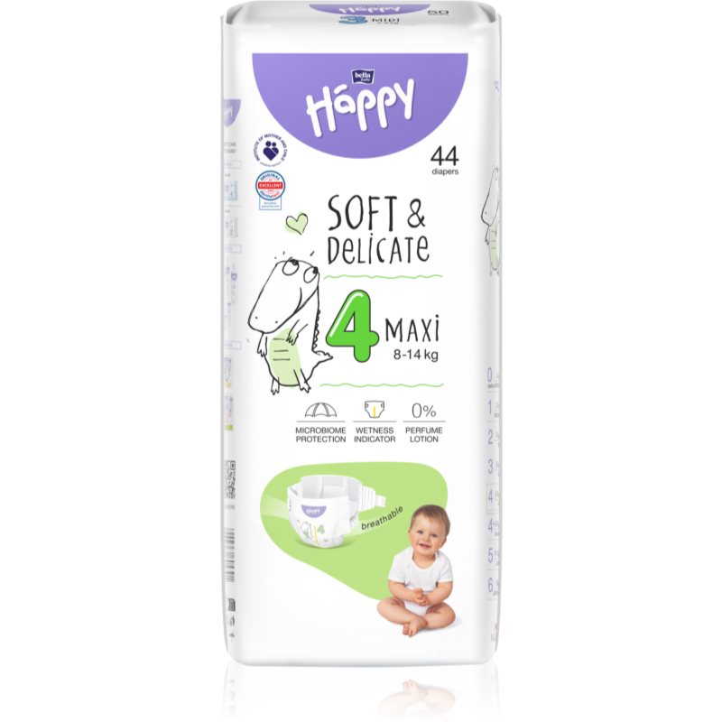 BELLA Baby Happy SoftDelicate Size 4 Maxi jednorazové plienky 8-14 kg 44 ks