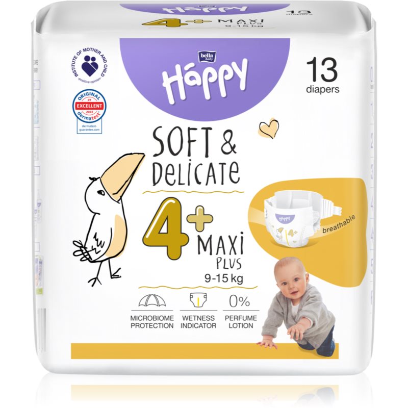 BELLA Baby Happy SoftDelicate Size 4 Maxi Plus jednorazové plienky 9-15 kg 13 ks