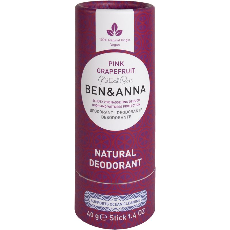 BENANNA Natural Deodorant Pink Grapefruit tuhý dezodorant 40 g
