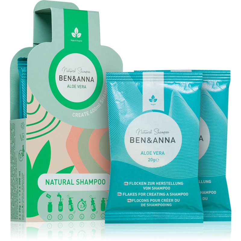 BENANNA Natural Shampoo Aloe Vera šampónové vločky proti lupinám 2x20 g