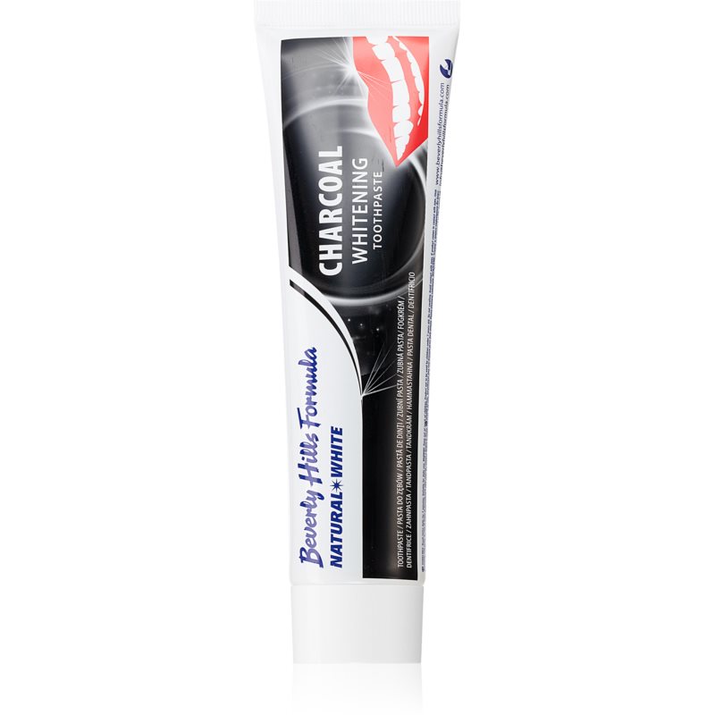 Beverly Hills Formula Natural White Charcoal Whitening bieliaca zubná pasta s aktívnym uhlím 100 ml