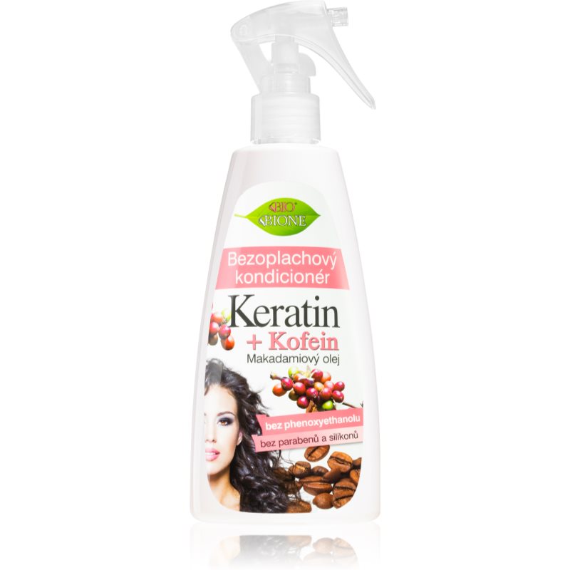 Bione Cosmetics Keratin  Kofein bezoplachový kondicionér v spreji 260 ml