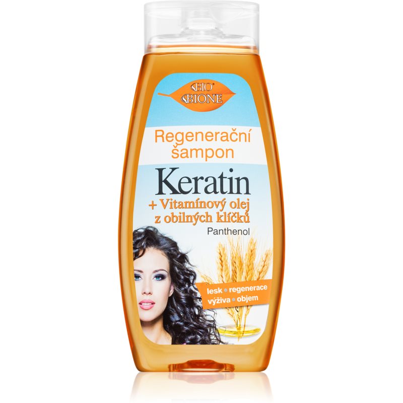 Bione Cosmetics Keratin  Obilné klíčky regeneračný šampón pre všetky typy vlasov 400 ml
