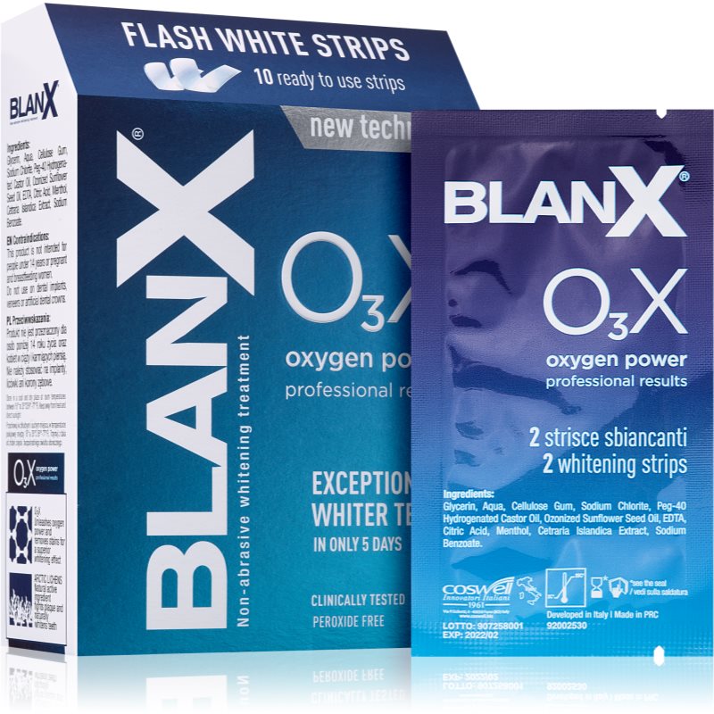 BlanX O3X Strips bieliace pásiky na zuby 10 ks