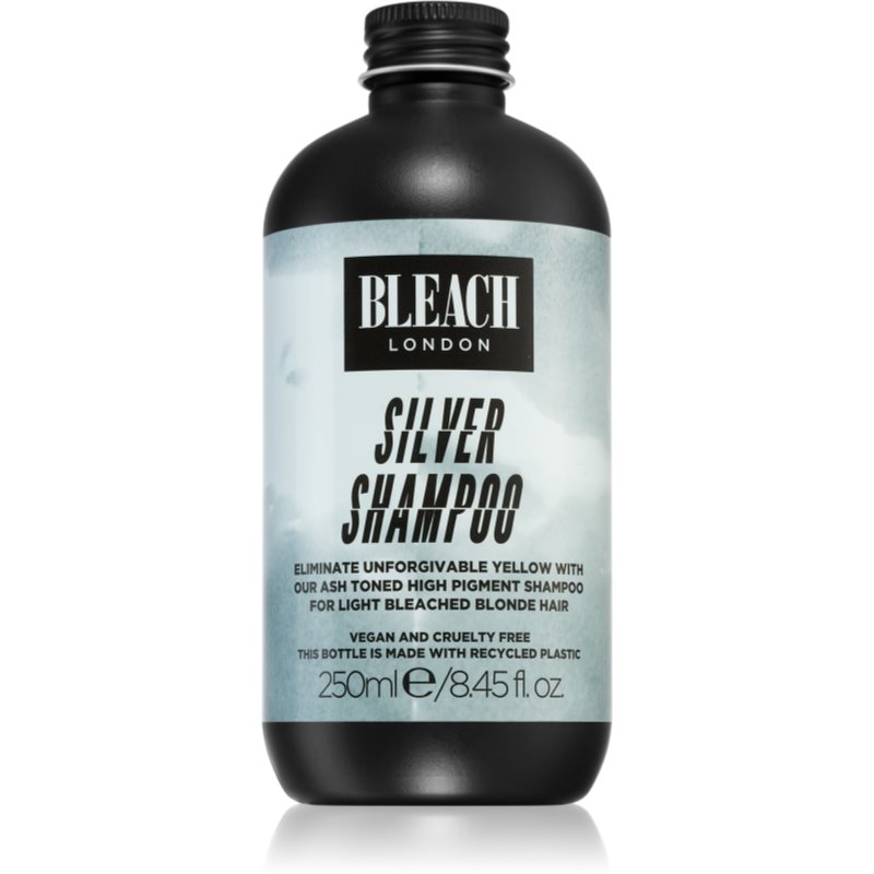 Bleach London Silver šampón pre zosvetlené a blond vlasy odtieň Silver 250 ml