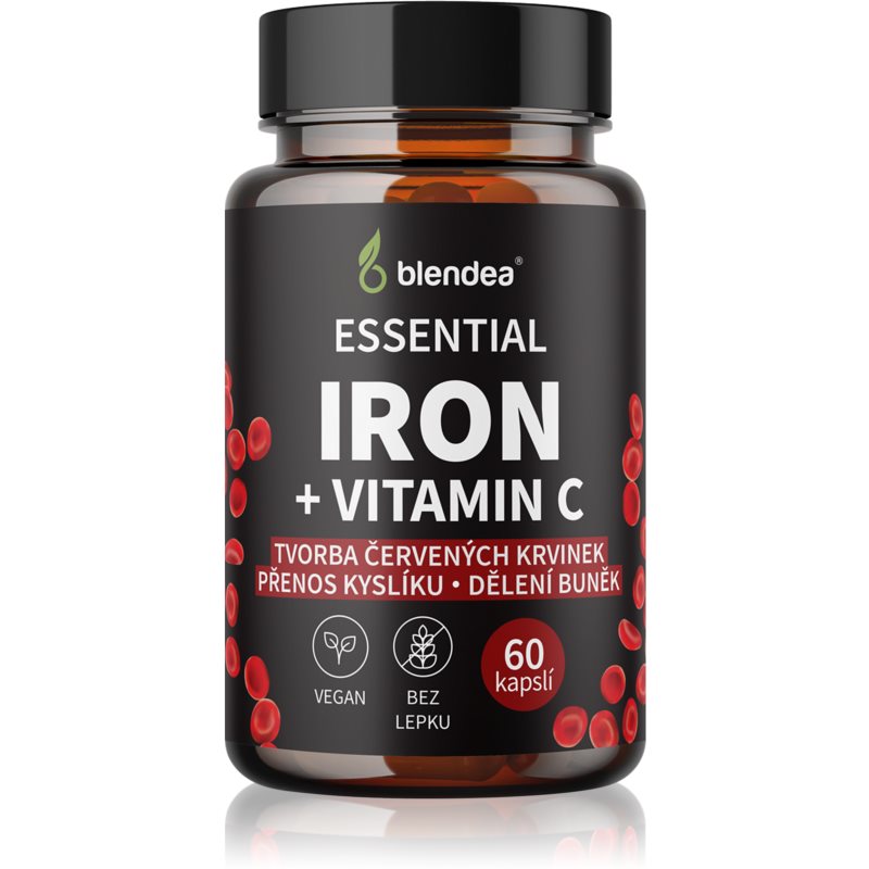 Blendea Iron  Vitamin C kapsuly pre normálnu tvorbu červených krviniek a hemoglobínu 60 cps