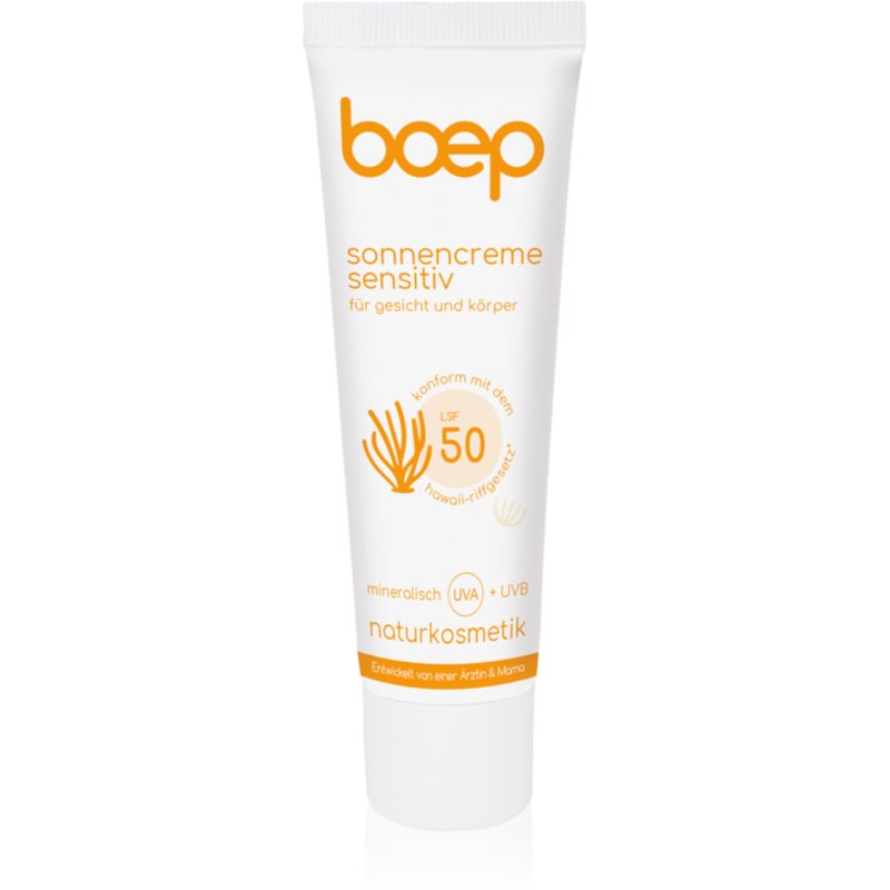 Boep Natural Sun Cream Sensitive opaľovací krém SPF 50 50 ml