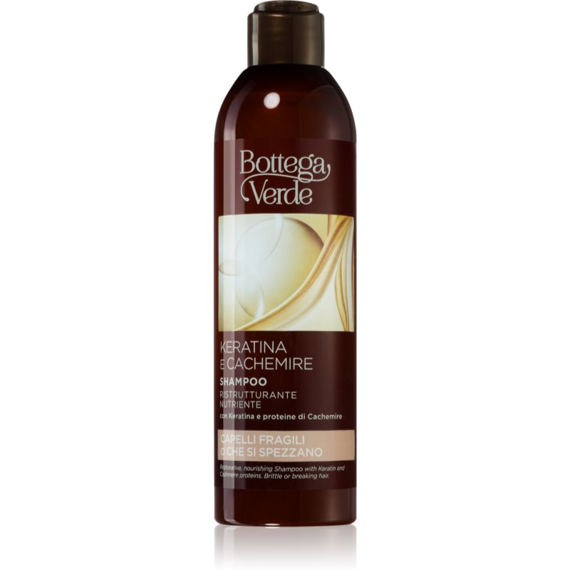 Bottega Verde Keratin  Cashmere vyživujúci šampón pre slabé, namáhané vlasy 250 ml