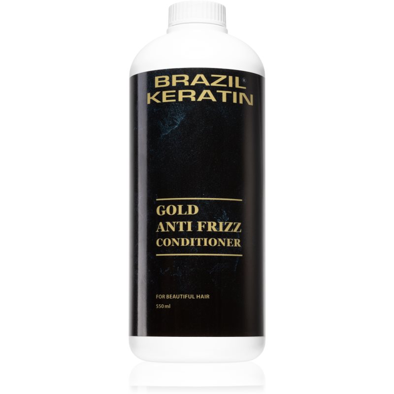 Brazil Keratin Gold Anti Frizz Conditioner regeneračný kondicionér pre nepoddajné a krepovité vlasy 550 ml