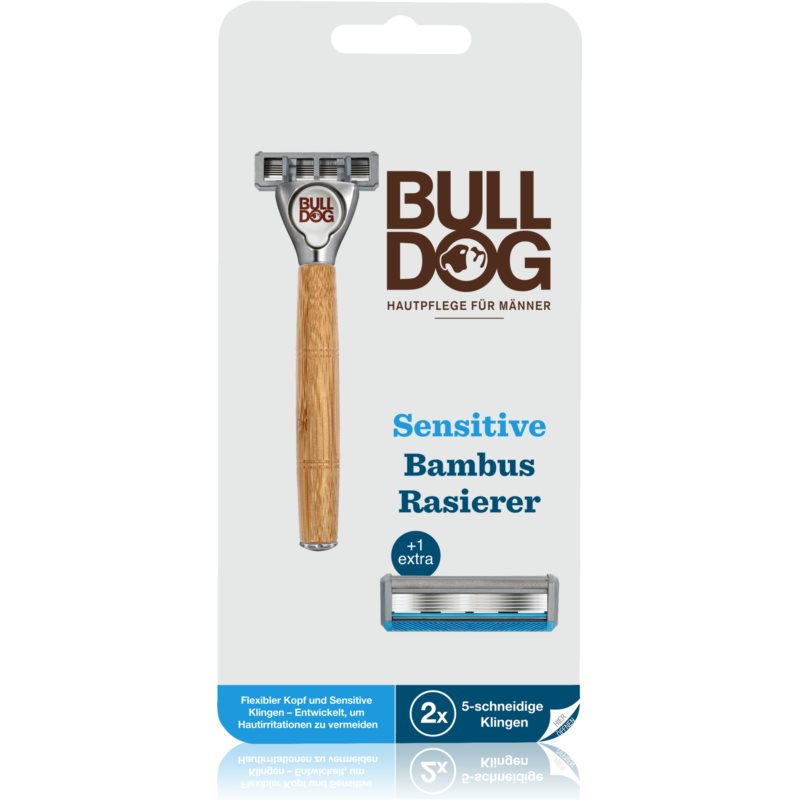 Bulldog Sensitive Bamboo Razor and Spare holiaci strojček  náhradné hlavice