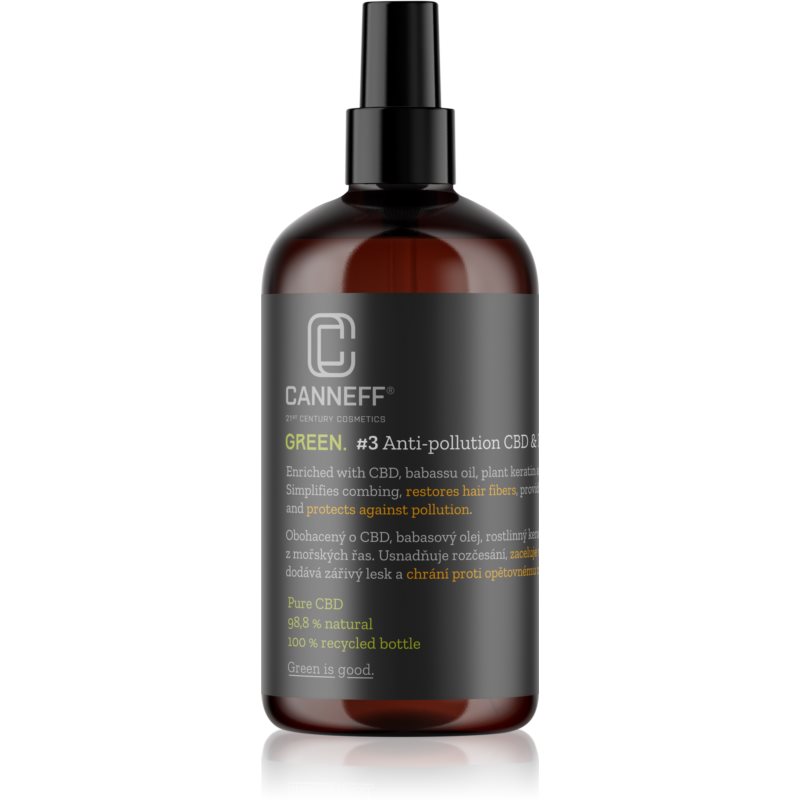 Canneff Green Anti-pollution CBD  Plant Keratin Hair Spray bezoplachová starostlivosť na vlasy 200 ml
