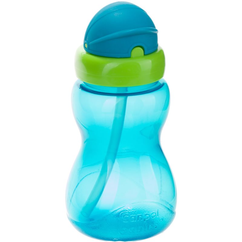 Canpol babies Sport Cup detská fľaša s rúrkou 12m Blue 270 ml