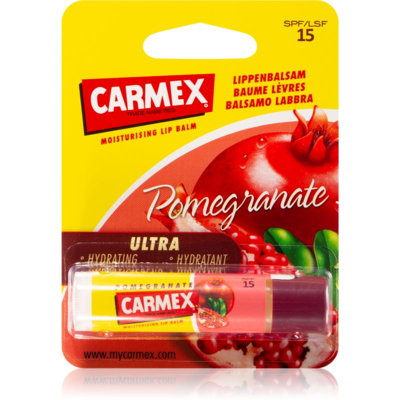 Carmex Pomegranate hydratačný balzam na pery v tyčinke SPF 15 4.25 g