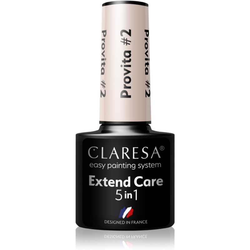 Claresa Extend Care 5 in 1 Provita podkladový lak pre gélové nechty s regeneračným účinkom odtieň 2 5 g