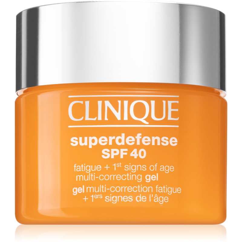 Clinique Superdefense™ SPF 40 Fatigue  1st Signs of Age Multi Correcting Gel hydratačný gel proti prvým známkam starnutia pleti SPF 40 50 ml