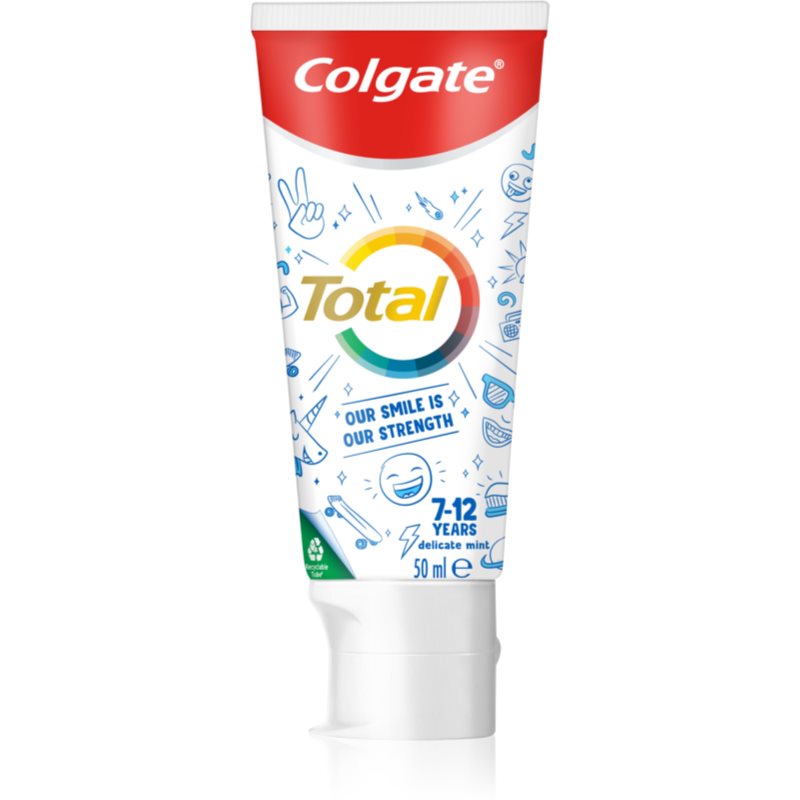 Colgate Total Junior zubná pasta pre dôkladné vyčistenie zubov a ústnej dutiny pre deti 50 ml