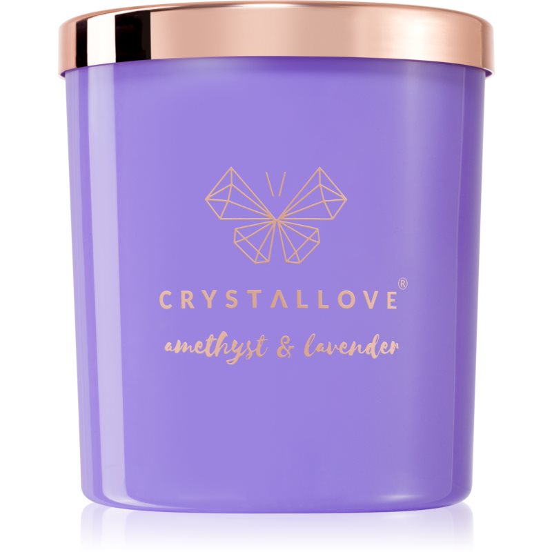 Crystallove Crystalized Scented Candle Amethyst  Lavender vonná sviečka 220 g