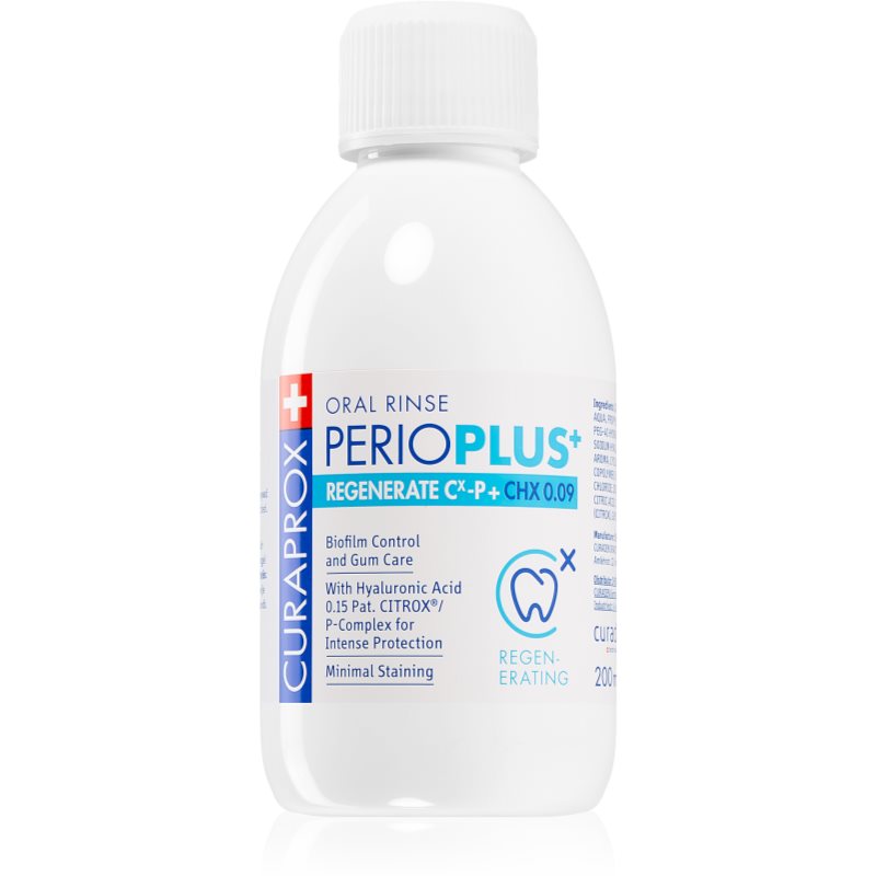 Curaprox Perio Plus Regenerate 0.09 CHX ústna voda s regeneračným účinkom 200 ml