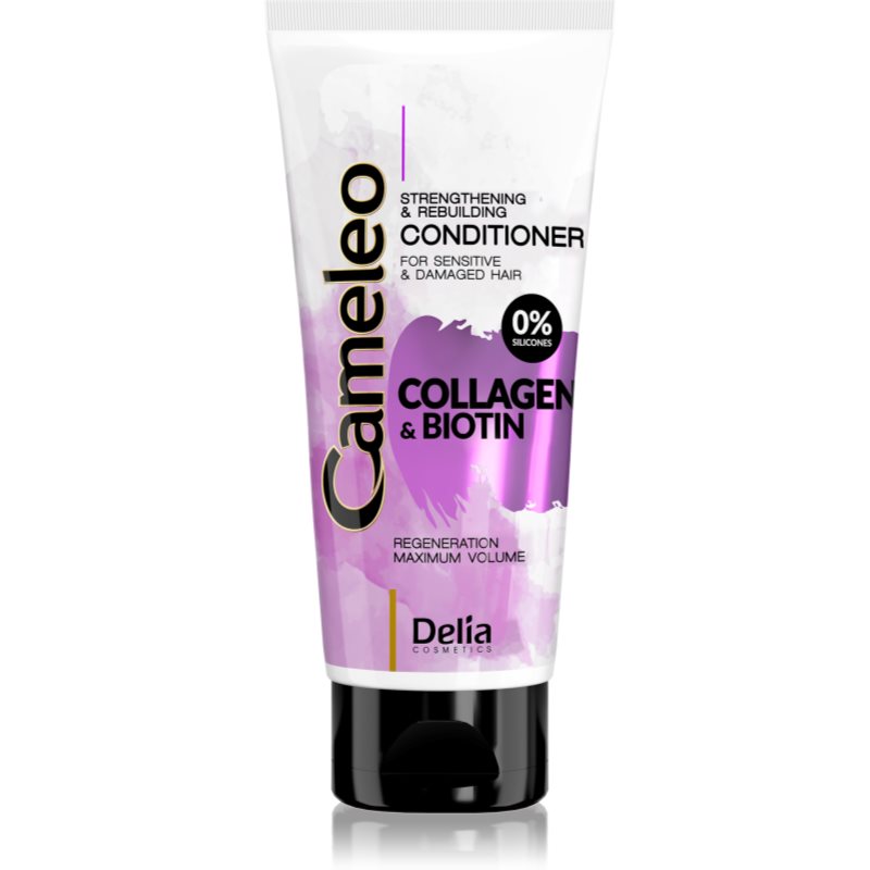 Delia Cosmetics Cameleo Collagen  Biotin posilňujúci kondicionér pre poškodené a krehké vlasy 200 ml