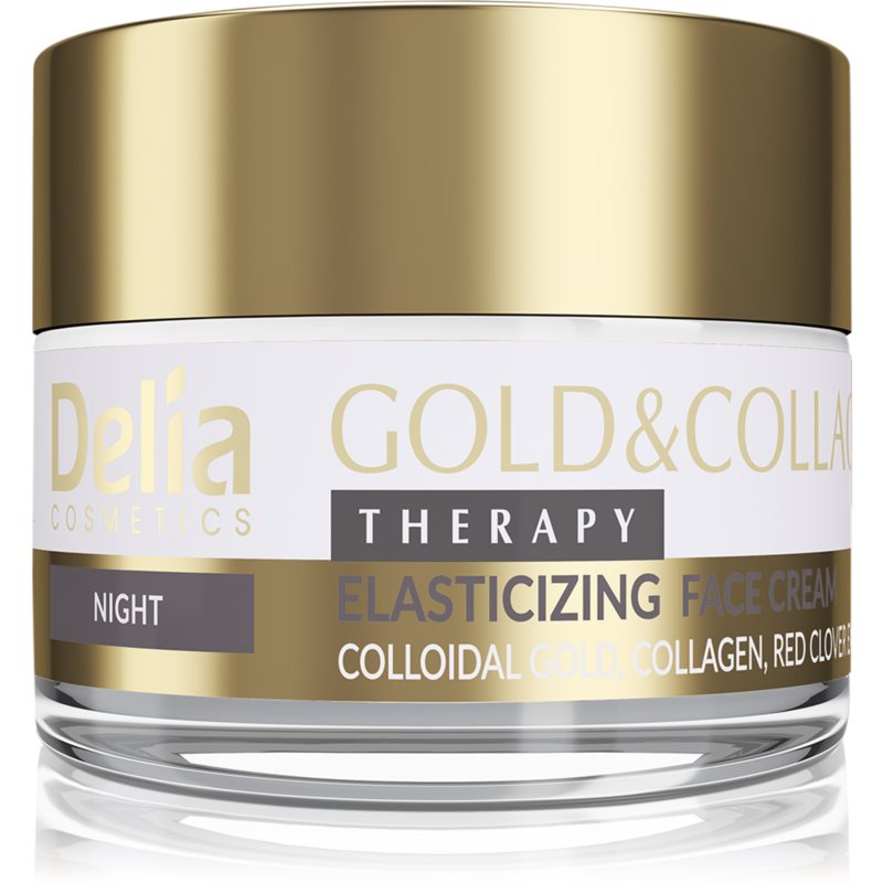 Delia Cosmetics Gold  Collagen Therapy nočný krém zvyšujúce elasticitu pokožky 50 ml