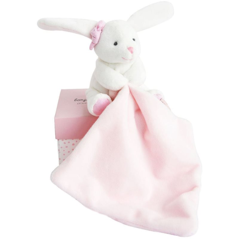 Doudou Gift Set Pink Rabbit darčeková sada pre deti od narodenia 1 ks