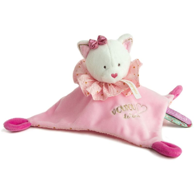Doudou Gift Set Cuddle Cloth uspávačik Pink Cat 1 ks