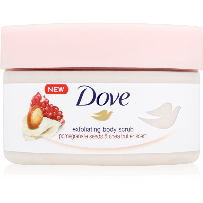 Dove Exfoliating Body Scrub Pomegranate Seeds  Shea Butter ošetrujúci telový peeling 225 ml