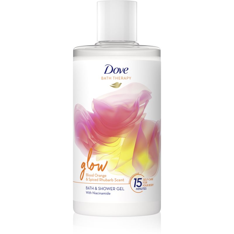 Dove Bath Therapy Glow sprchový a kúpeľový gél Blood Orange  Rhubarb 400 ml
