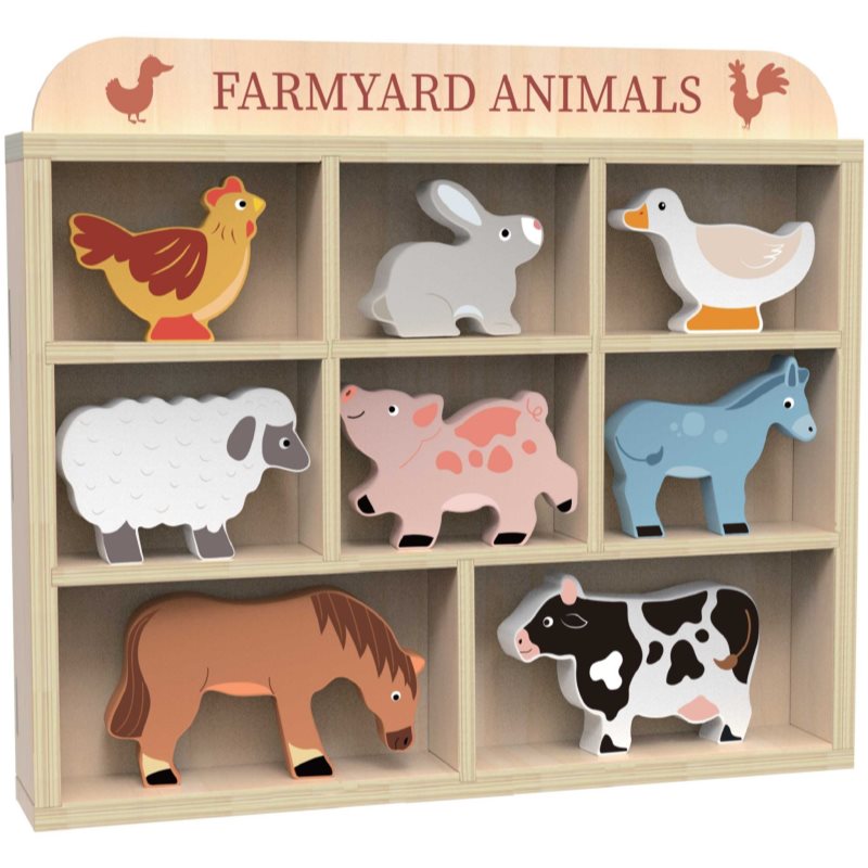 Dvěděti Farmyard Animals sada hračiek 3y 8 ks