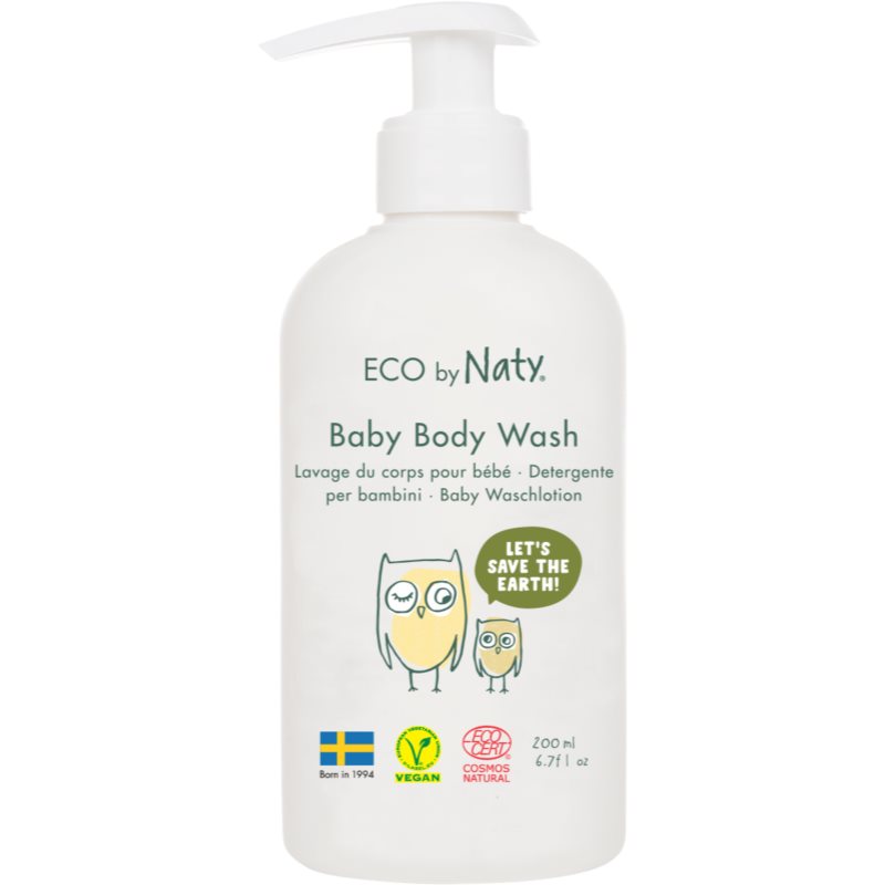 ECO by Naty Baby Body Wash čistiaci a umývací gél pre deti a bábätká 200 ml
