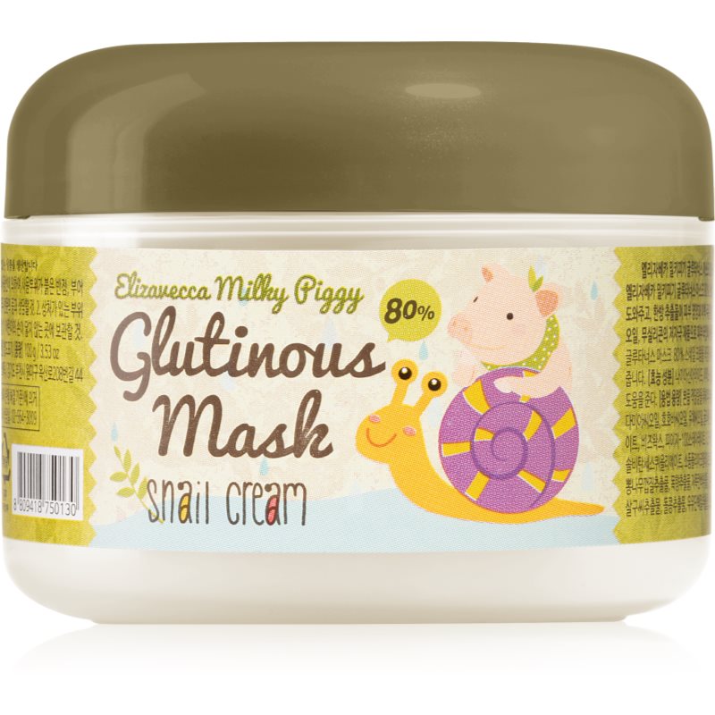 Elizavecca Milky Piggy Glutinous Mask 80 percent Snail Cream intenzívne hydratačná a vyživujúca maska s extraktom zo slimáka 100 g