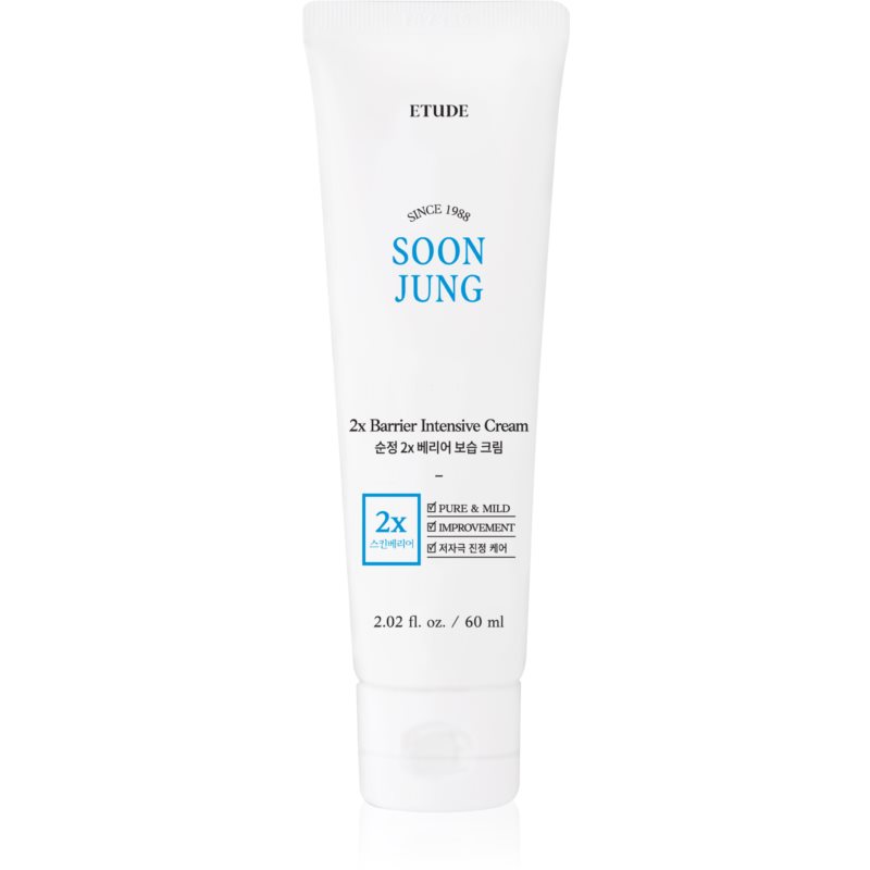 ETUDE SoonJung 2x Barrier Intensive Cream intenzívne hydratačný krém pre obnovu kožnej bariéry 60 ml