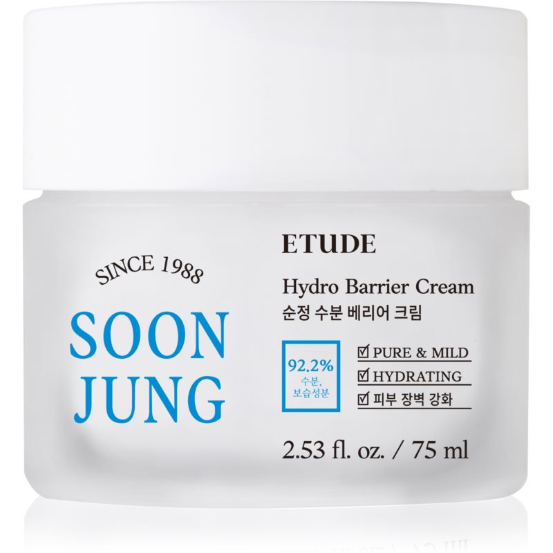 ETUDE SoonJung Hydro Barrier Cream intenzívny upokojujúci a ochranný krém pre citlivú a podráždenú pleť 75 ml