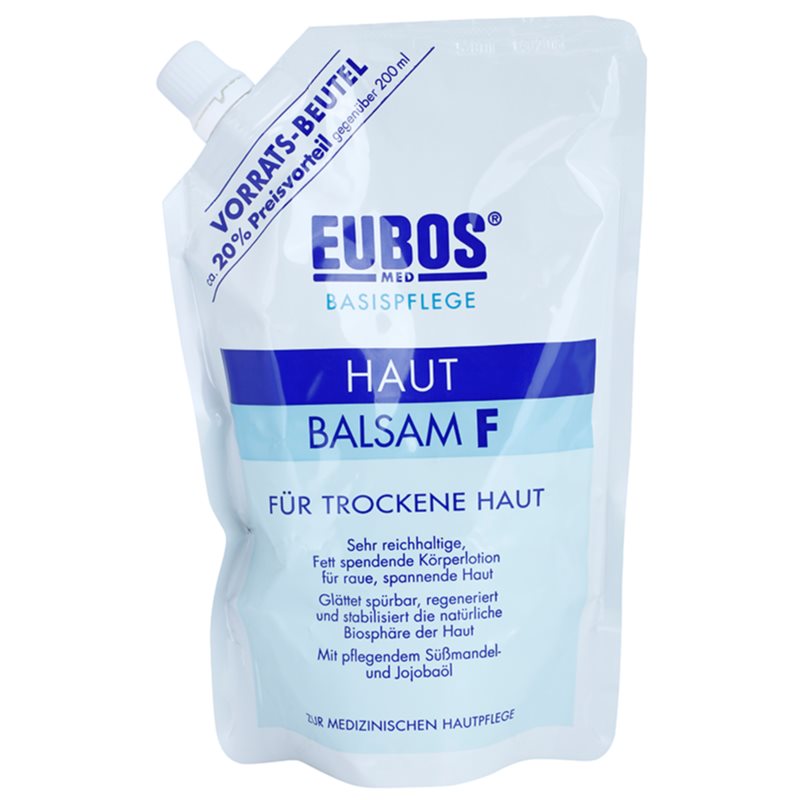 Eubos Basic Skin Care F hydratačné telové mlieko pre suchú a citlivú pokožku náhradná náplň 400 ml