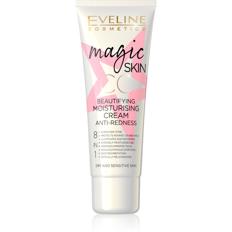 Eveline Cosmetics Magic Skin CC krém proti začervenaniu pleti s hydratačným účinkom 8 v 1 50 ml