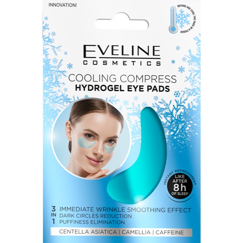 Eveline Cosmetics Hydra Expert hydrogélová maska na očné okolie s chladivým účinkom 2 ks